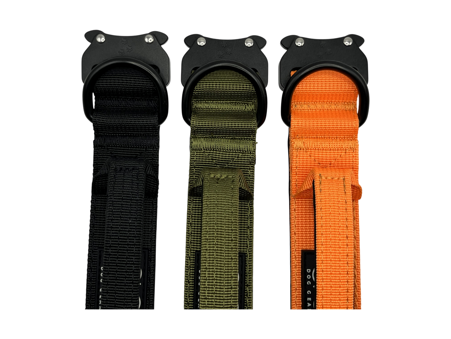 Hundehalsband breit & gepolstert, mit Griff & Metallschnalle (orange)